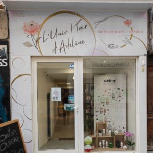 Coeur de commerce univ'hair d'adeline vitrine